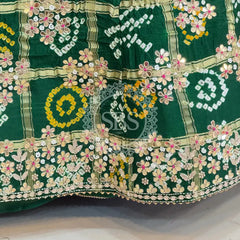 GAZI SILK ZARDOZI GOTA PATTI LEHENGA