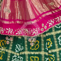GAZI SILK ZARDOZI GOTA PATTI LEHENGA