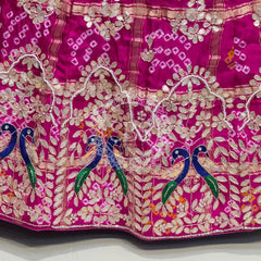 GAZI SILK ZARDOZI GOTA PATTI LEHENGA