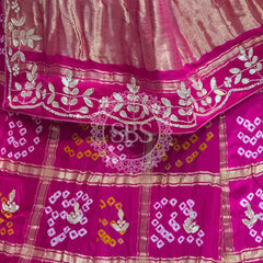GAZI SILK ZARDOZI GOTA PATTI LEHENGA