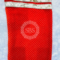 GEORGETTE GOLDEN SILVER WORK EXTRA FLARED LEHENGA Orange / Free Size