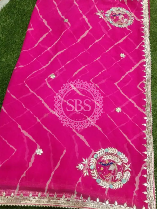 GEORGETTE GOTA PATTI SAREE