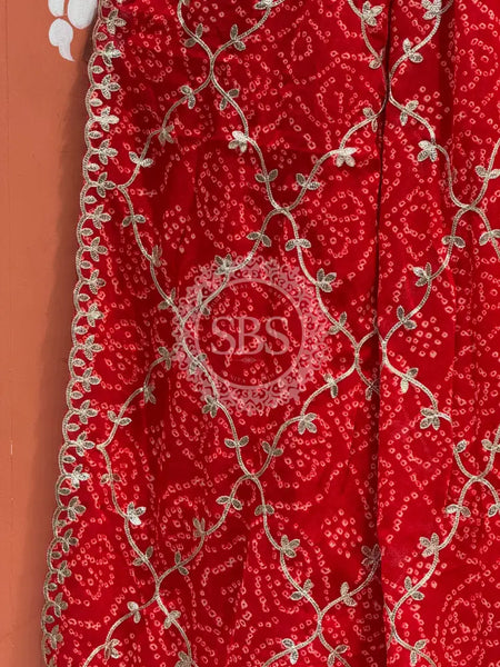 GEORGETTE GOTA PATTI WORK SAREE