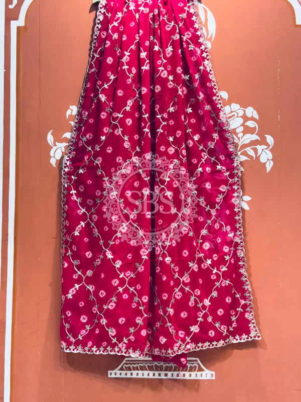 GEORGETTE GOTA PATTI WORK SAREE