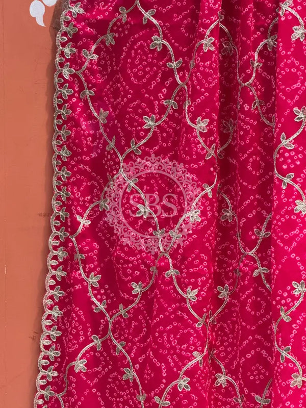 GEORGETTE GOTA PATTI WORK SAREE