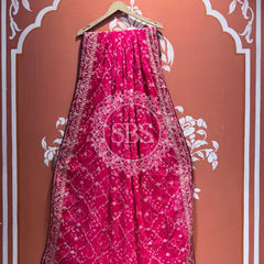 GEORGETTE GOTA PATTI WORK SAREE