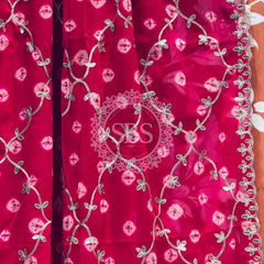 GEORGETTE GOTA PATTI WORK SAREE