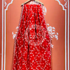 GEORGETTE GOTA PATTI WORK SAREE Red