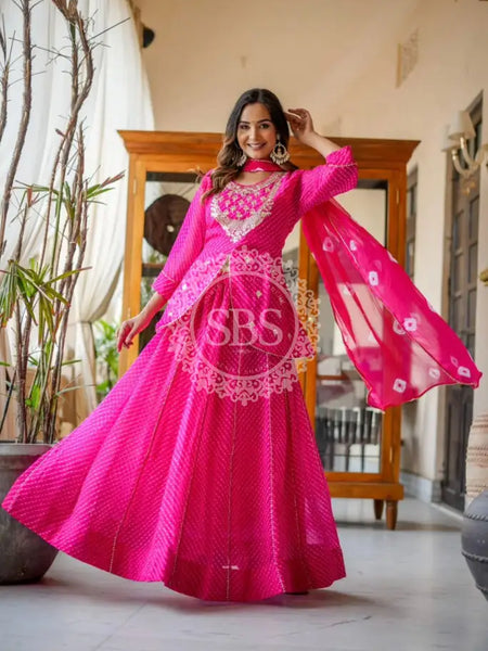 GEORGETTE KACHI PATTI INDOWESTERN