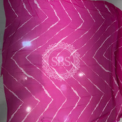 GEORGETTE LEHERIYA GOTA PATTI PEACOCK SAREE