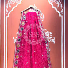 GEORGETTE MANDALA BHANDEJ SAREE