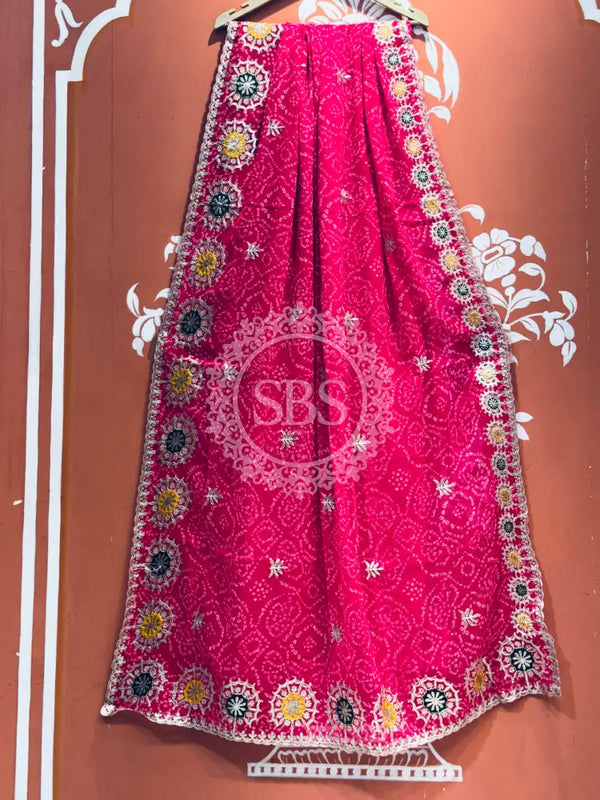 GEORGETTE MANDALA BHANDEJ SAREE