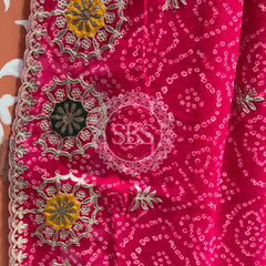 GEORGETTE MANDALA BHANDEJ SAREE