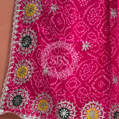 GEORGETTE MANDALA BHANDEJ SAREE