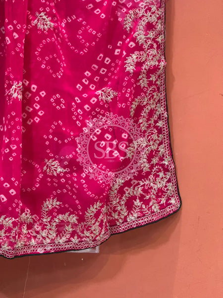 GEORGETTE PITTAN WORK SAREE