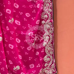 GEORGETTE PITTAN WORK SAREE