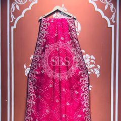 GEORGETTE PITTAN WORK SAREE