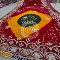 GEORGETTE SHADED MULTI BORDER SAREE Marron / Free Size