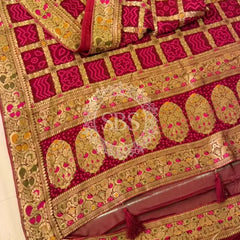 GHATCHOLA KHADDI GEORGETTE ZARI WEAVING SAREE