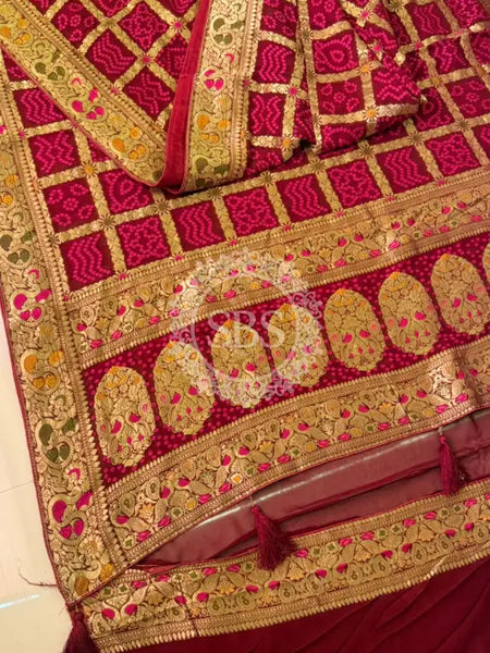 GHATCHOLA KHADDI GEORGETTE ZARI WEAVING SAREE