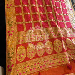 GHATCHOLA KHADDI GEORGETTE ZARI WEAVING SAREE