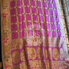 GHATCHOLA KHADDI GEORGETTE ZARI WEAVING SAREE