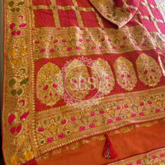 GHATCHOLA KHADDI GEORGETTE ZARI WEAVING SAREE