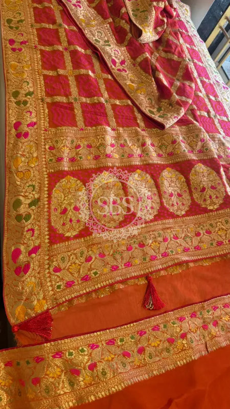 GHATCHOLA KHADDI GEORGETTE ZARI WEAVING SAREE