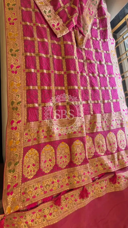 GHATCHOLA KHADDI GEORGETTE ZARI WEAVING SAREE