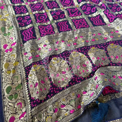 GHATCHOLA KHADDI GEORGETTE ZARI WEAVING SAREE