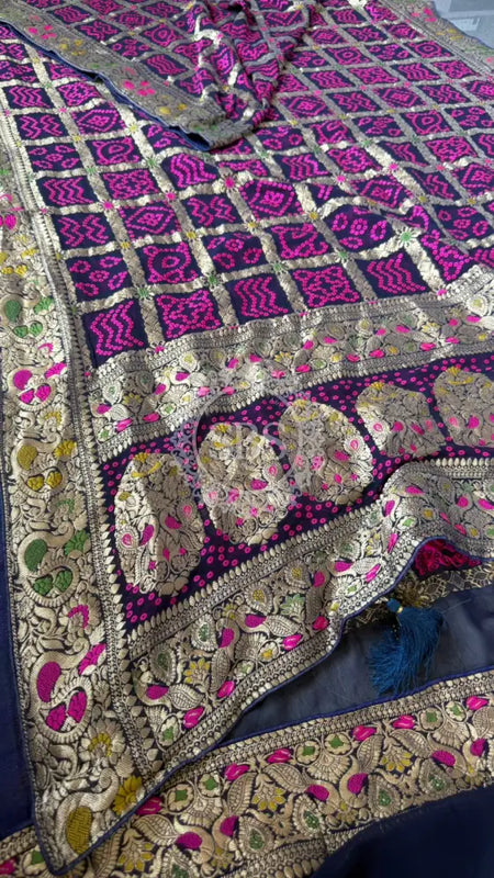 GHATCHOLA KHADDI GEORGETTE ZARI WEAVING SAREE