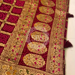 GHATCHOLA KHADDI GEORGETTE ZARI WEAVING SAREE