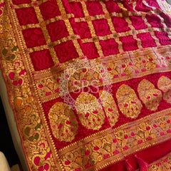 GHATCHOLA KHADDI GEORGETTE ZARI WEAVING SAREE