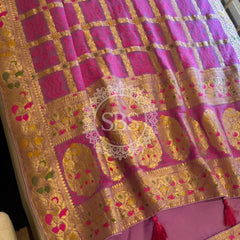 GHATCHOLA KHADDI GEORGETTE ZARI WEAVING SAREE