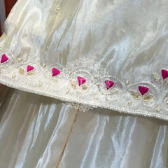 Golden Tissue kurta and skirt and Pure Khaddi Georgette dupatta INDO WESTERN Indo Western