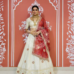 GOTA PATTI COSMOS TISSUE KACHI PATTI LEHENGA