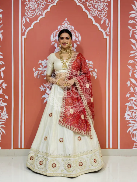 GOTA PATTI COSMOS TISSUE KACHI PATTI LEHENGA