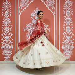 GOTA PATTI COSMOS TISSUE KACHI PATTI LEHENGA