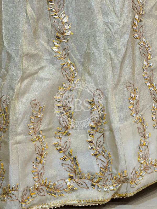 GOTA PATTI COSMOS TISSUE KACHI PATTI LEHENGA