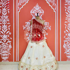 GOTA PATTI COSMOS TISSUE KACHI PATTI LEHENGA