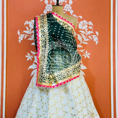 GOTA PATTI KOTA DORIYA LEHENGA Green / Free Size