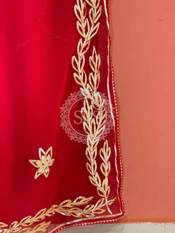 GOTA PATTI ROYAL GEORGETTE SAREE