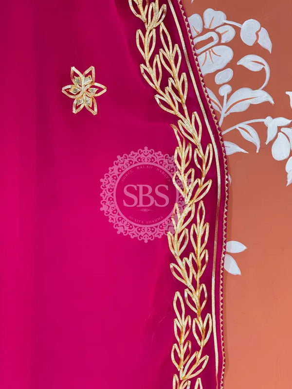 GOTA PATTI ROYAL GEORGETTE SAREE