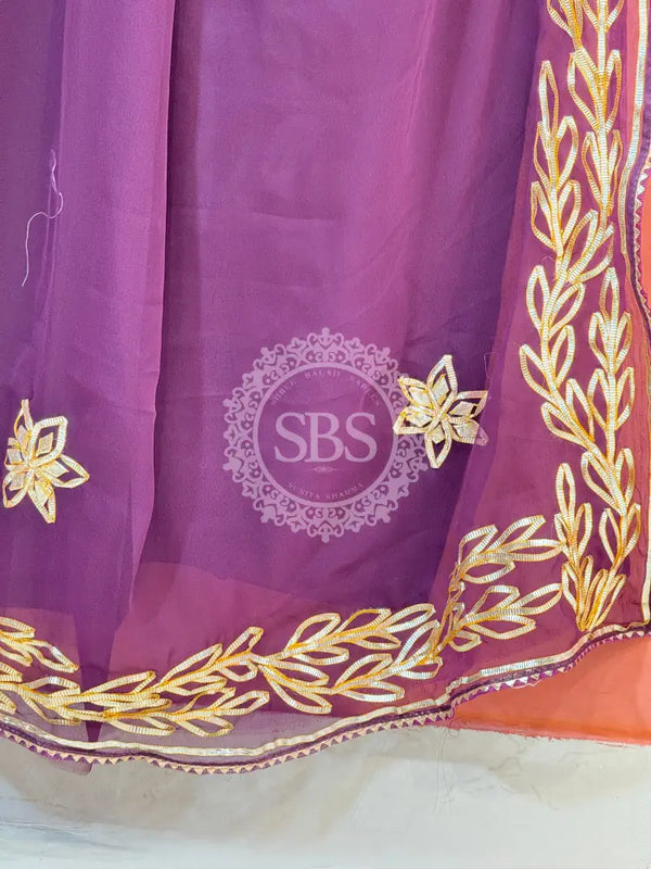 GOTA PATTI ROYAL GEORGETTE SAREE