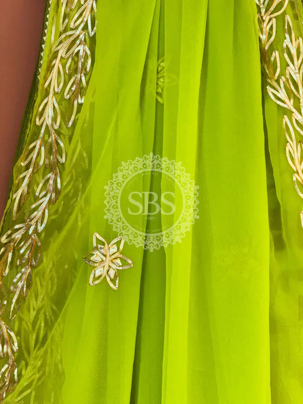 GOTA PATTI ROYAL GEORGETTE SAREE