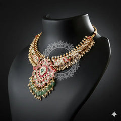 Heavy Kundan Necklace Set Jewellery