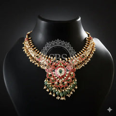 Heavy Kundan Necklace Set Jewellery