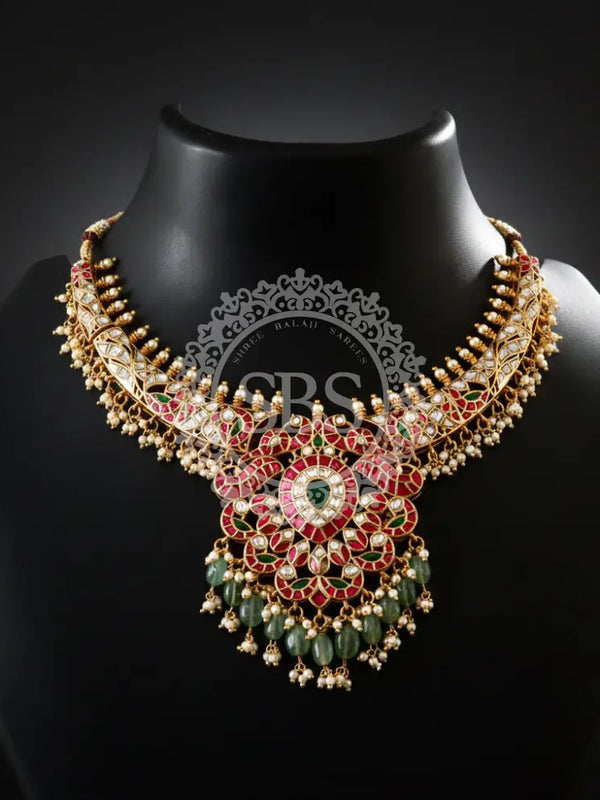 Heavy Kundan Necklace Set Jewellery