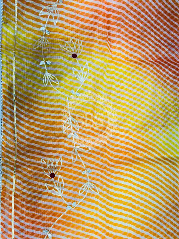 KACHI PATTI LEHERIYA KOTA DORIYA FLARED LEHENGA