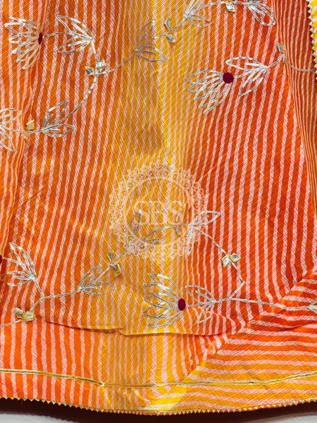 KACHI PATTI LEHERIYA KOTA DORIYA FLARED LEHENGA